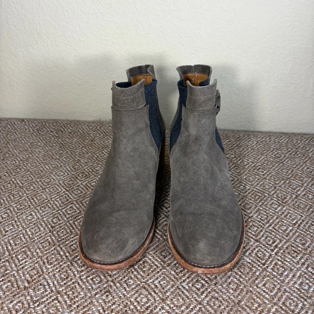 Alberto Fermani Gray Suede Ankle Boots Sz 7.5 Womens Western Casual Preppy